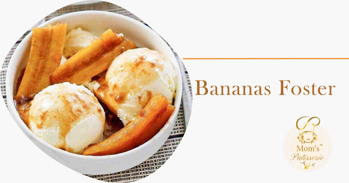 bananas foster served with vanilla ice cream